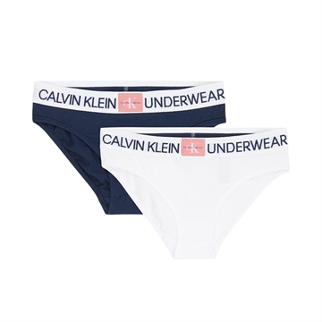 Calvin Klein Girls 2PK Bikini 800483 White/Navy Iris